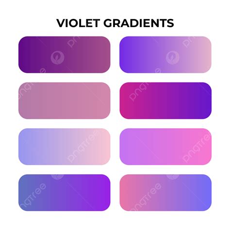 Set Palet Warna Gradien Ungu Vektor Warna Ungu Vektor Gradien Palet