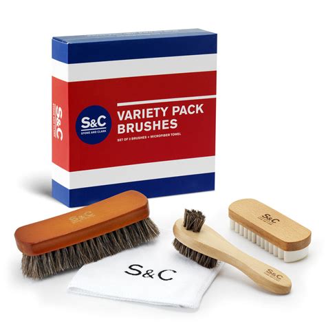 Variety Shoe Brush Kit - Polish, Buff Leather Shoes, Clean Suede, Nubu ...