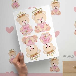 Adesivos De Parede Ursinha Princesa Realeza