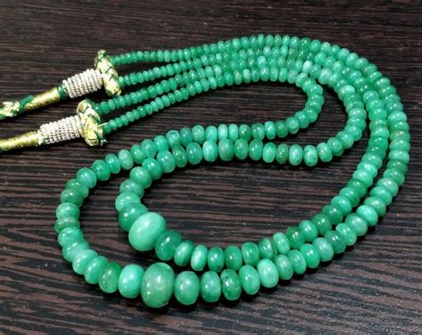 Precious Emerald Necklace Natural Untreated Zambia Emerald Gift For Her