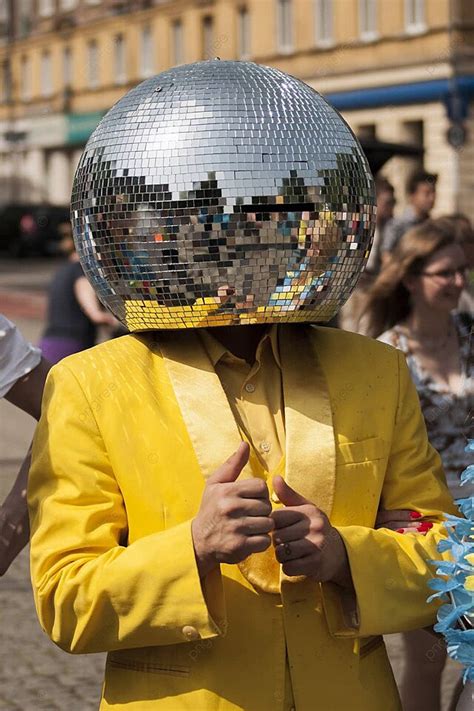 Disco Ball Man Dj Strobes Dance Floor Photo Background And Picture For