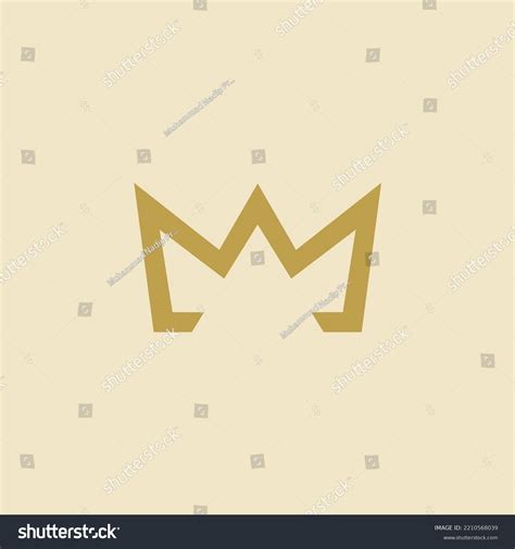 Gold Crown Logo Vector Design Template Stock Vector Royalty Free