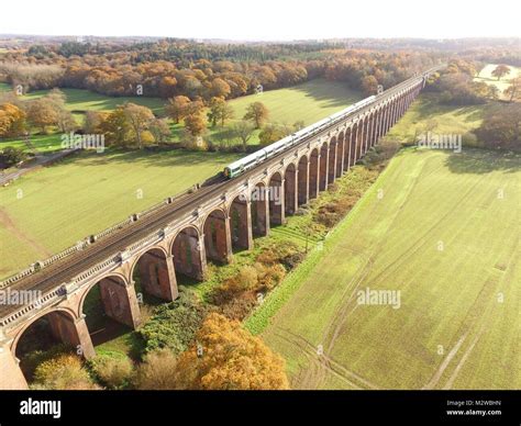 Ouse Valley Viaduct in West Sussex, England. Built in 1841 and with a ...