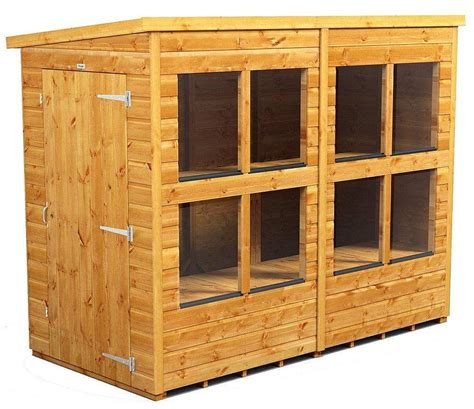 Power X Pent Potting Shed Single Door Garden Sheds Log Cabins