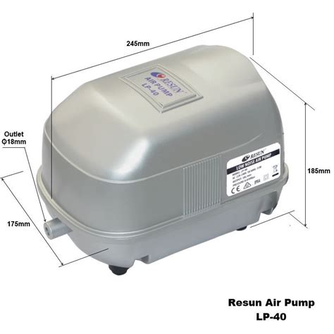 Resun LP 40 Air Pump 50L Min Or 3000L Hr Pond Septic Tank Aquarium