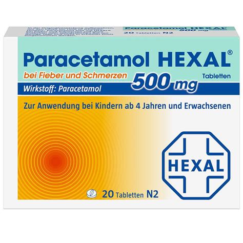 Paracetamol HEXAL 500 Mg 20 St Shop Apotheke