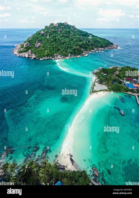 Aerial View Of Koh Nang Yuan In Koh Tao Samui Province Thailand