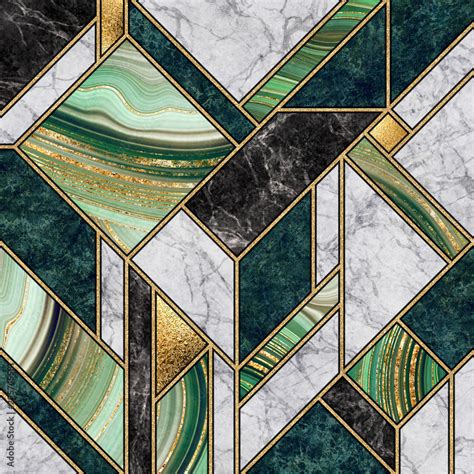 Modern Abstract Marble Mosaic Background Art Deco Wallpaper