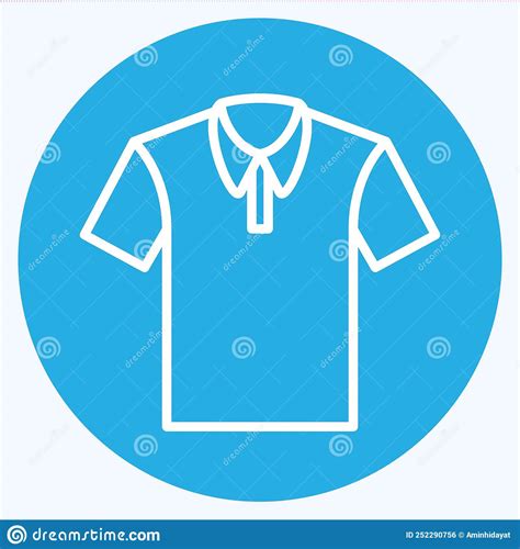 Icono De Camisa Casual En El Estilo De Los Ojos Azules De Moda Aislado