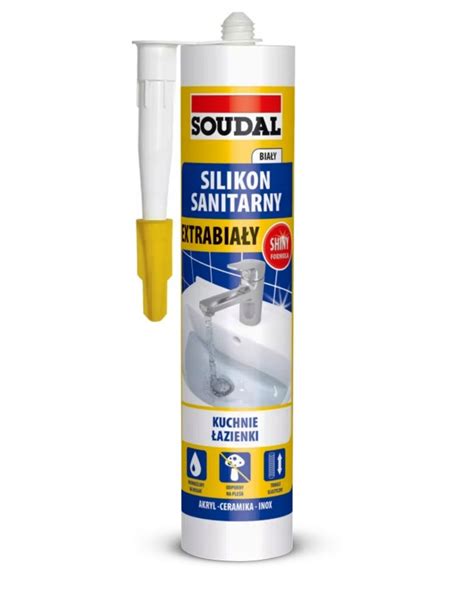 Silikon Sanitarny Soudal Extra Biały 280 ml elastyczny uszczelniacz