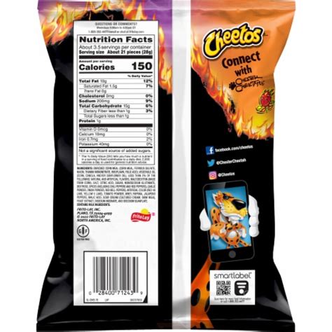 Cheetos Flamin Hot Tangy Chili Fusion Chips 3 25 Oz Kroger