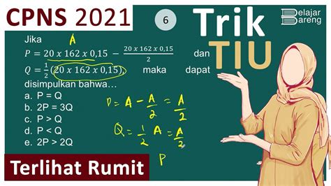 PAKE RUMUS INI TRIK CEPAT Menjawab TIU CPNS 2021 YouTube