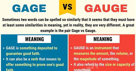 Gage vs. Gauge: When to Use Gauge vs. Gage (with Useful Examples) • 7ESL