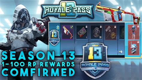 PUBG MOBILE SEASON 13 ROYAL PASS LEAKS 1 100 RP REWARDS CONFIRMED