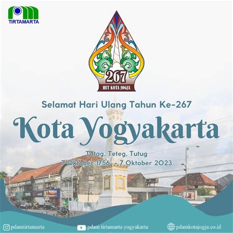 Selamat Hari Ulang Tahun Kota Yogyakarta Ke