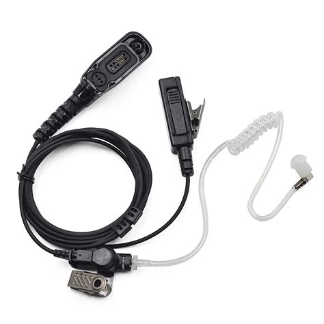 Xqf Security Guard Headset Air Tube Earpiece Ptt Mic For Motorola