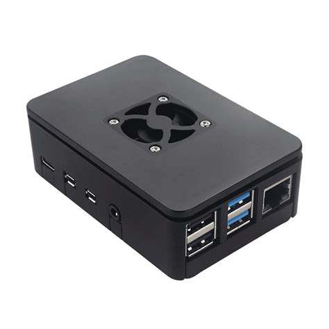 Raspberry Pi 4 Case with Fan (Black)