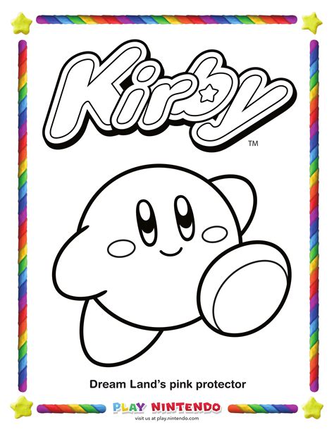 Kirby Coloring Pages Printable Printable Calendars At A Glance