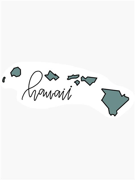 "Hawaii Sticker" Sticker for Sale by CamilleB46 | Redbubble