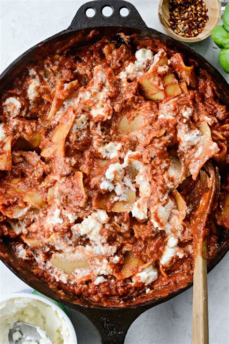 Easy Skillet Lasagna Simply Scratch