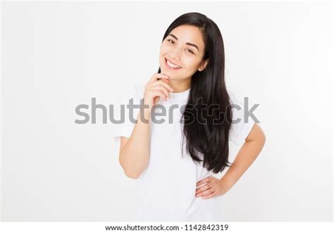 Portrait Smiling Brunette Asian Girl Long Stock Photo 1142842319 Shutterstock