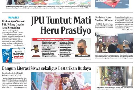 Jawa Pos Radar Jogja Rabu Agustus Radar Jogja