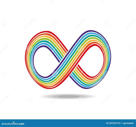 Mobius Loop Made Of Colorful Rainbow Drawn On A Sphere Stock Vector Illustration Of Love