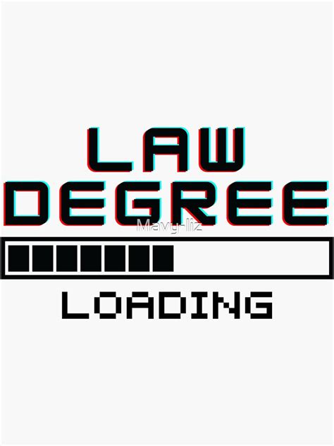 Law Degree Loading Sticker For Sale By Mavy Liz Redbubble