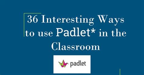 Padlet ideas | Teaching, Presentation, Classroom