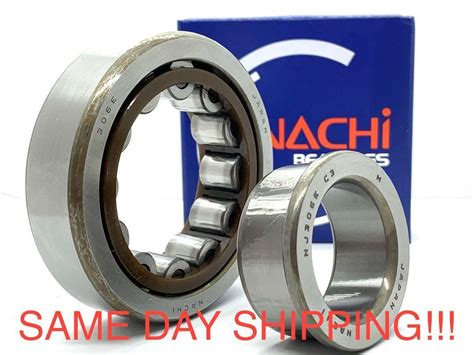 NJ306 Nachi Cylindrical Bearing 30x72x19 Steel Cage Japan Bearings ...