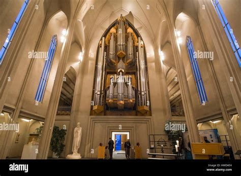 Iceland Reykjavik Organ Of Hallgrímskirkja Lutheran Church Of