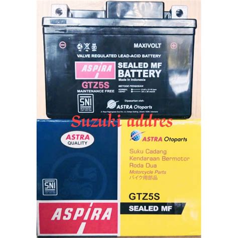 Jual Aki Kering Aspira Type Gtz5s 100 Original Shopee Indonesia