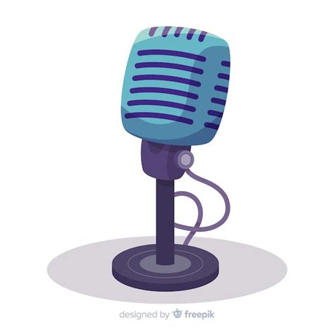 Premium Vector Hand Drawn Retro Microphone