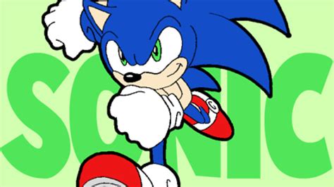 Classic Sonic The Hedgehog Running