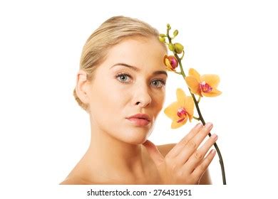 Beautiful Nude Woman Orchid Flower Stock Photo Shutterstock