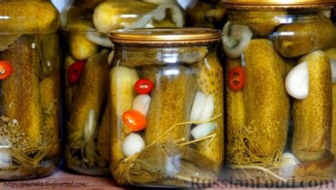 Рецепт: Соленые огурчики на зиму на RussianFood.com