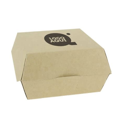 Caja Hamburguesa Kraft Xxl Personalizada Tinta