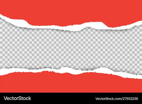 Ripped Paper Torn Red Paper Sheets Set Royalty Free Vector