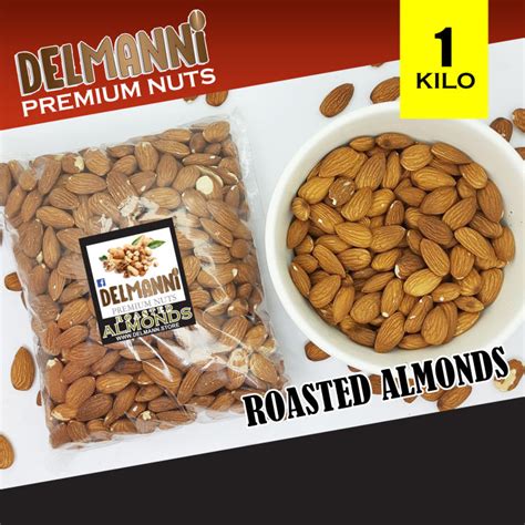 DELMANNi ROASTED WHOLE ALMONDS 100g 250g 500g 1kg Lazada PH