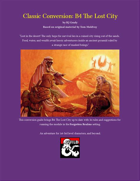 B4: The Lost City Conversion Guide - Dungeon Masters Guild | Dungeon ...