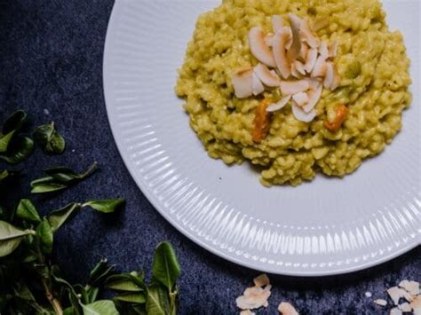 Karryrisotto Opskrift P Cremet Og Vegansk Risotto Med Karry