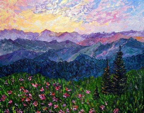 Blue Ridge Mountains Painting Original Oil Artwork 14x18 Etsy