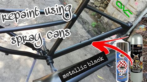 Bike Repaint Matte Black Metallic Using Spray Cans Foxter Brisk In