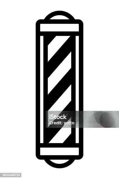 Barbers Pole Isolated Vector Icon Stock Illustration Download Image Now Barber Barber Shop