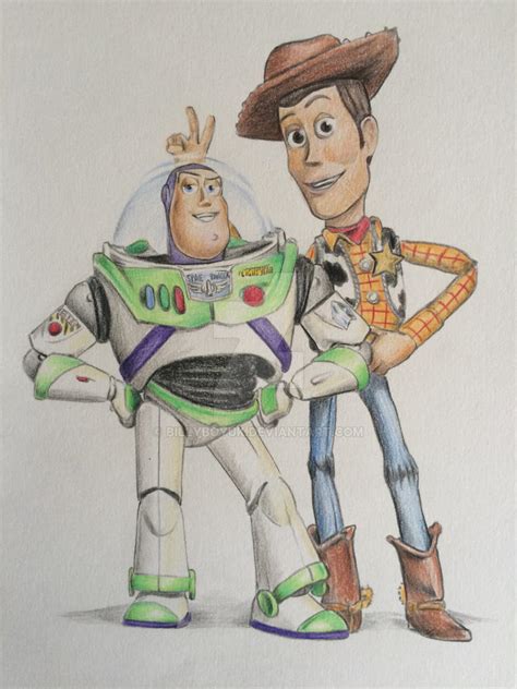 Woody and Buzz toy story drawing by billyboyuk on DeviantArt