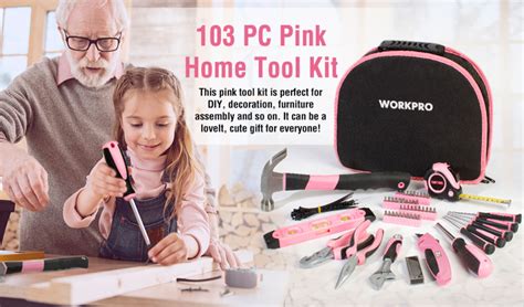 סט כלים ורוד 103 חלקים של WORKPRO - רעות תקני לי