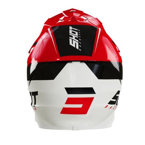 Pack Helmet Motocross Goggles SHOT Furious Chase Red White