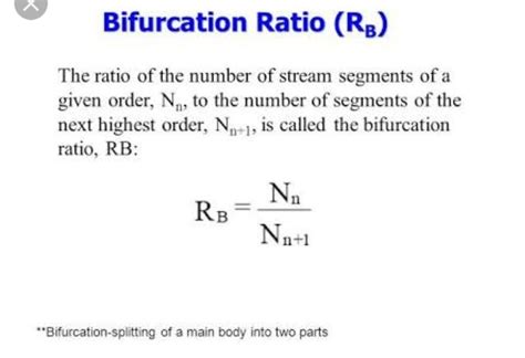 In The Plan Of Stream Networkthe Bifurcation Ratio Of 1st And 2nd