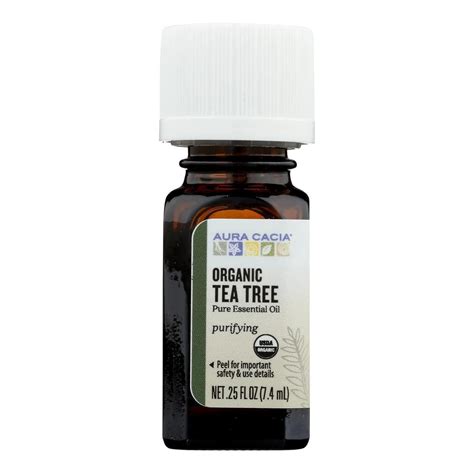 Aura Cacia 100 Pure Tea Tree Essential Oil Certified Organic Gc Ms Tested For