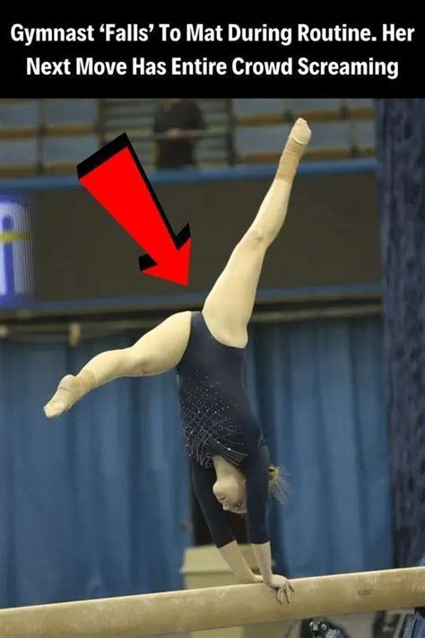 Gymnast ‘falls’ to mat during routine. Her next move has entire crowd ...